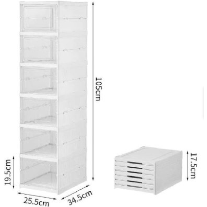 Zapatero Plegable de 6 divisiones